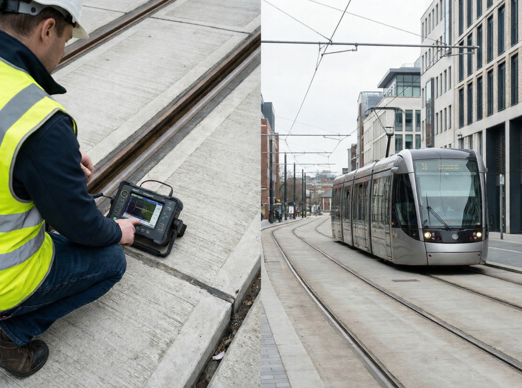Ultrasonic Rail Testing for Metro & Light Rail Systems