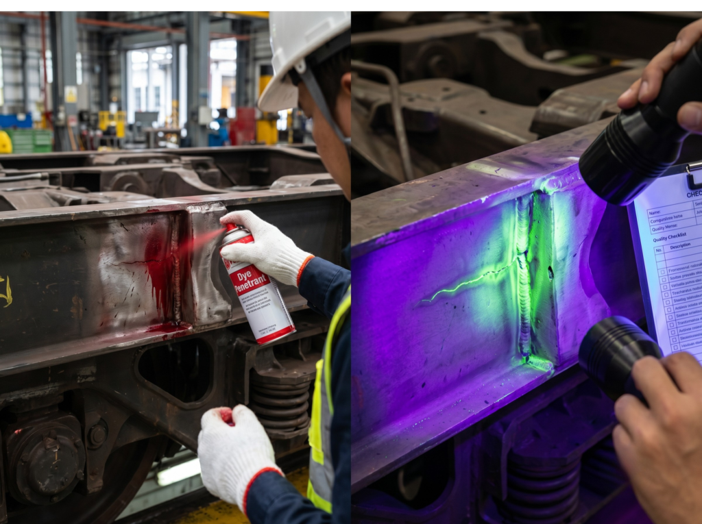 Liquid penetrant testing